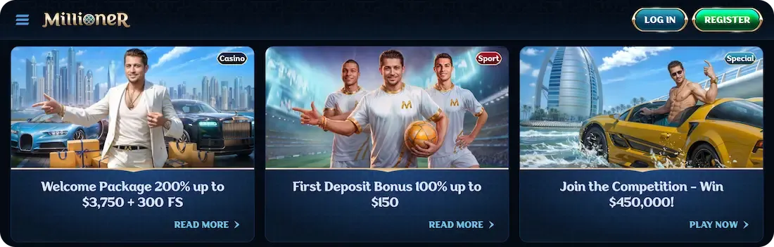 millioner casino bonus all