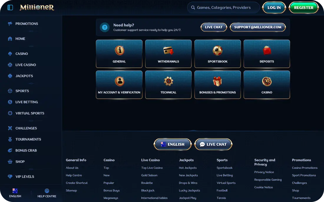 millioner-casino-support